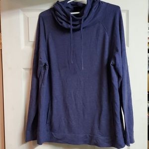 BLUE COWL NECK SWEATER